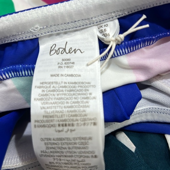 New Boden Santorini swim Tankini Top Sz 6 Rainbow 🌈 - Picture 4 of 5